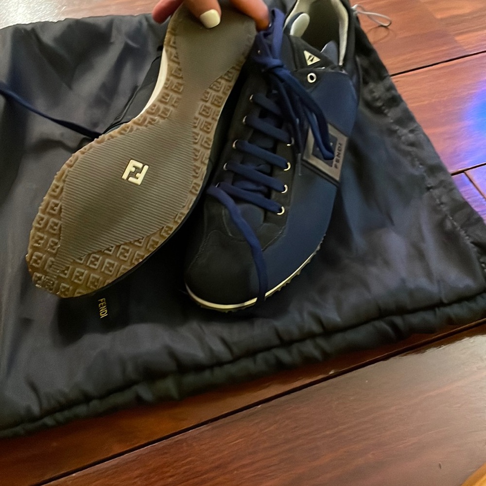 Fendi black monogram sneakers,  size 39.5 practically brand new !! No box